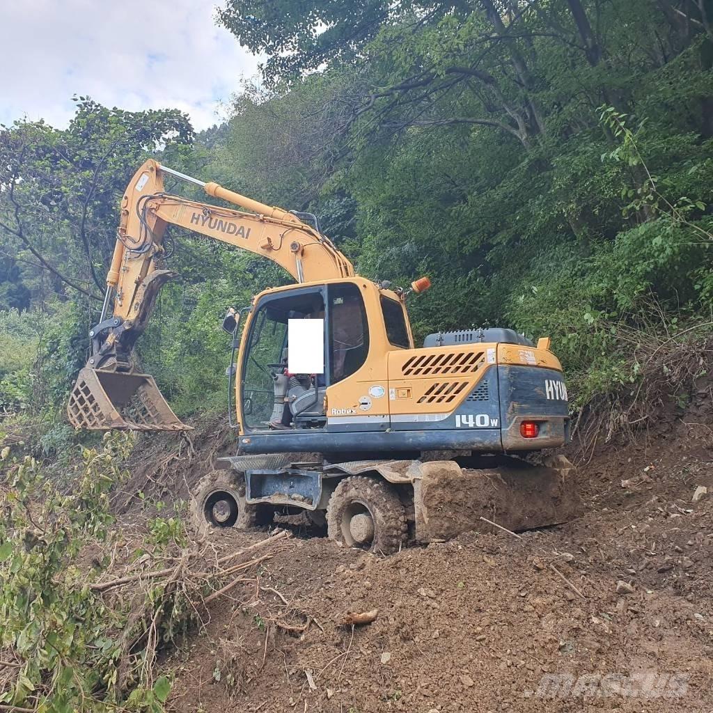 Hyundai Robex 140 W Gravemaskiner på hjul