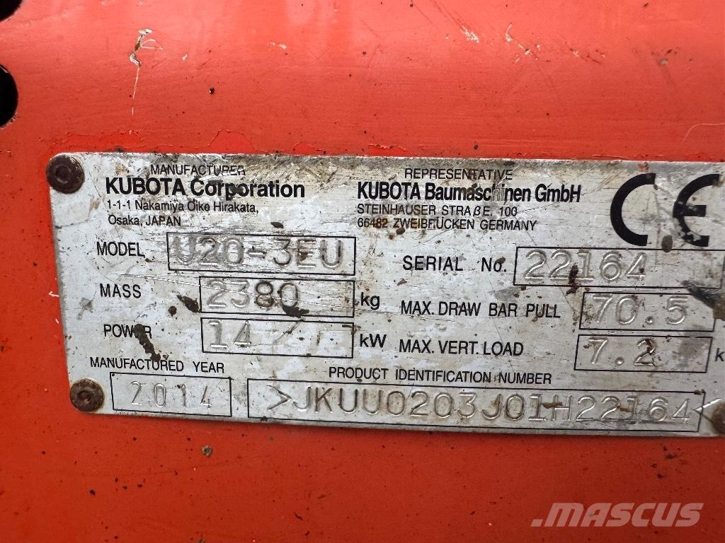 Kubota U 20-3 Minigravemaskiner