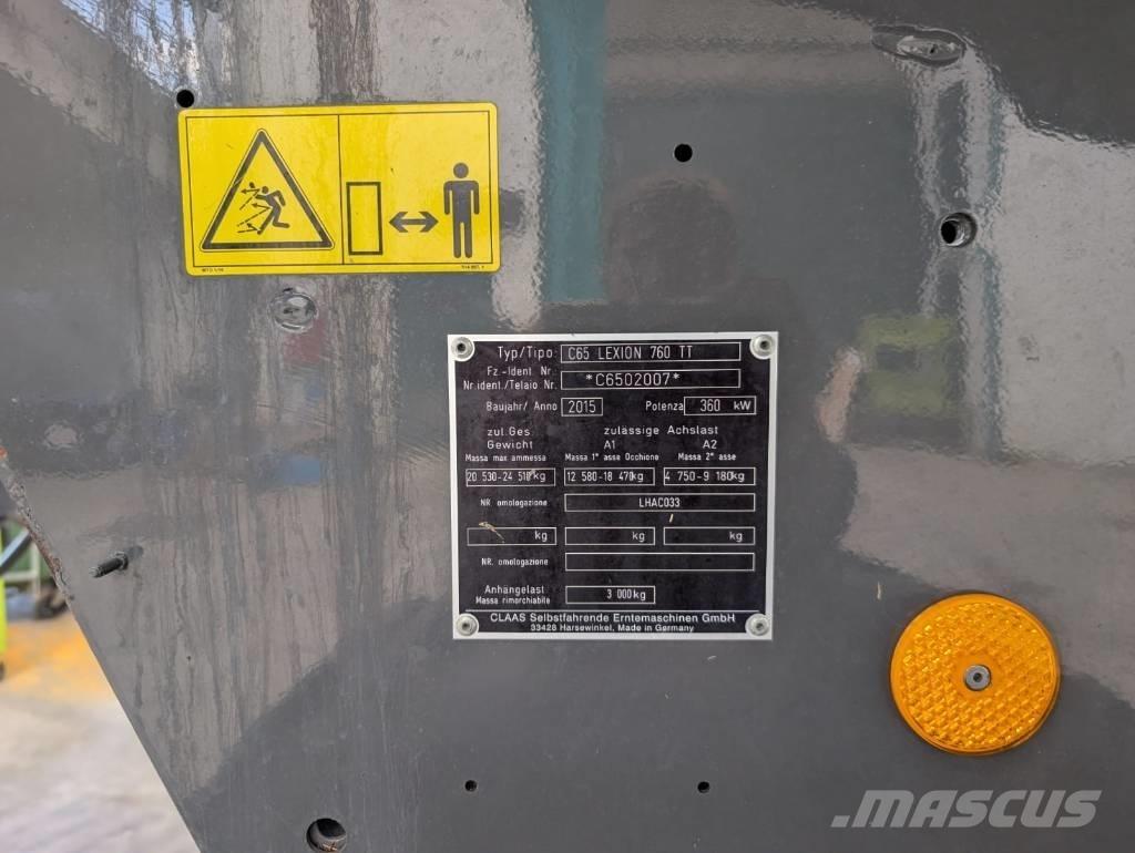 CLAAS Lexion 760 TT Mejetærskere