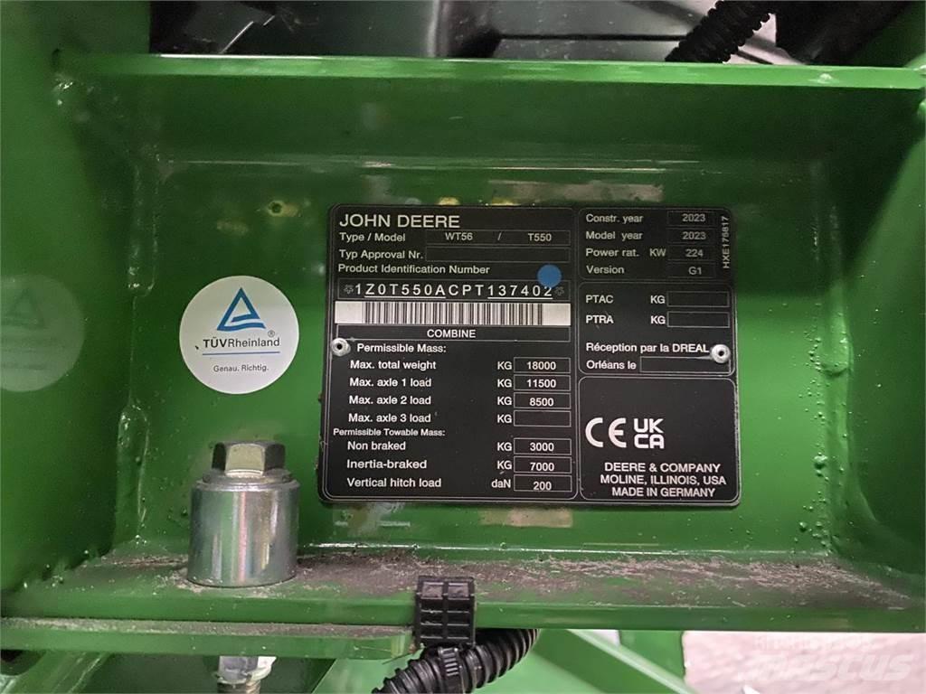 John Deere T550i Mejetærskere