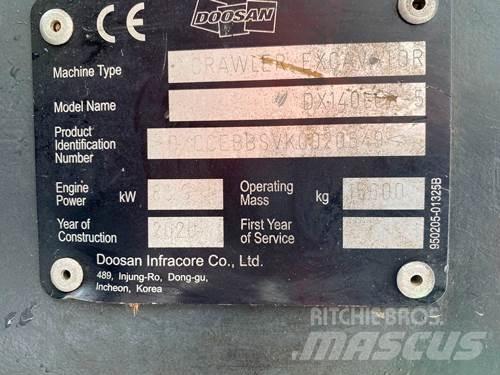 Doosan DX140LCR-5 Gravemaskiner på larvebånd