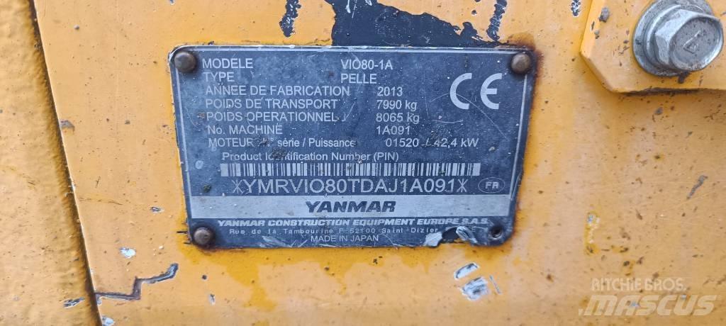 Yanmar Vio 80-1A Midi-gravemaskiner 7t - 12t