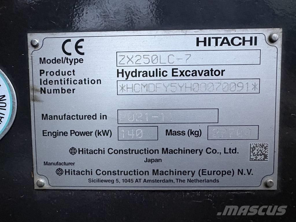 Hitachi ZX250LC-7 Gravemaskiner på larvebånd