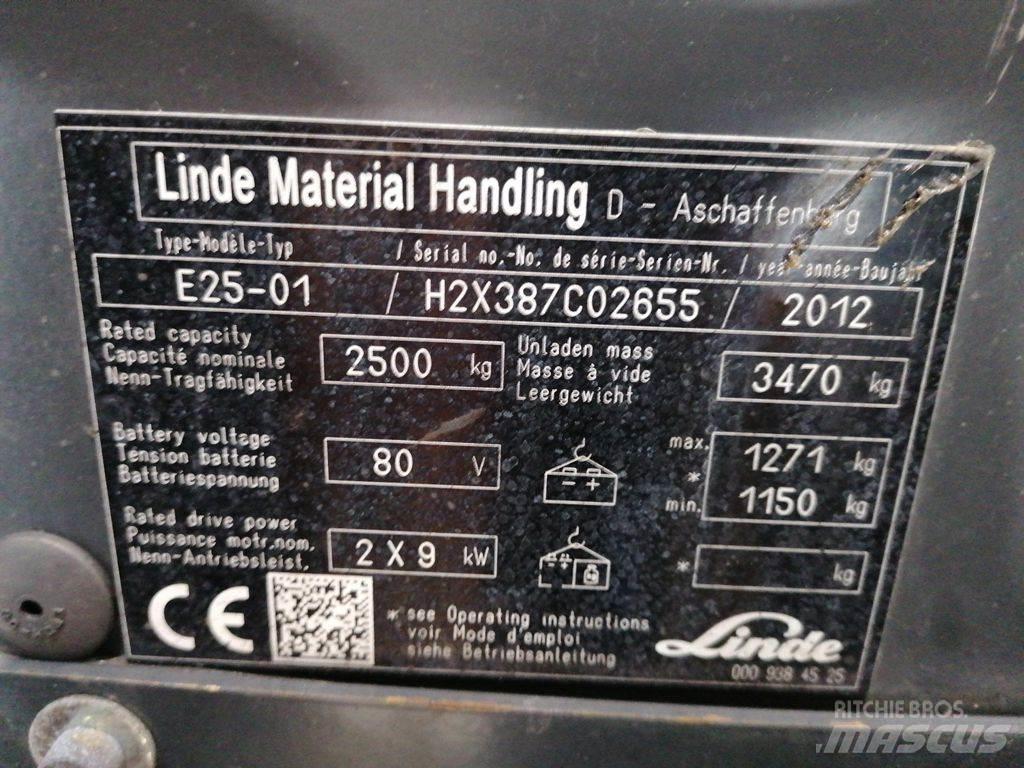 Linde E25-01 El gaffeltrucks