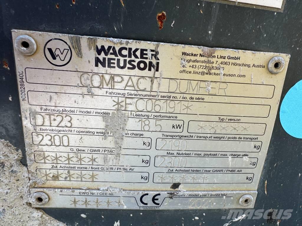 Wacker Neuson DT23 Bælte-tipvogn