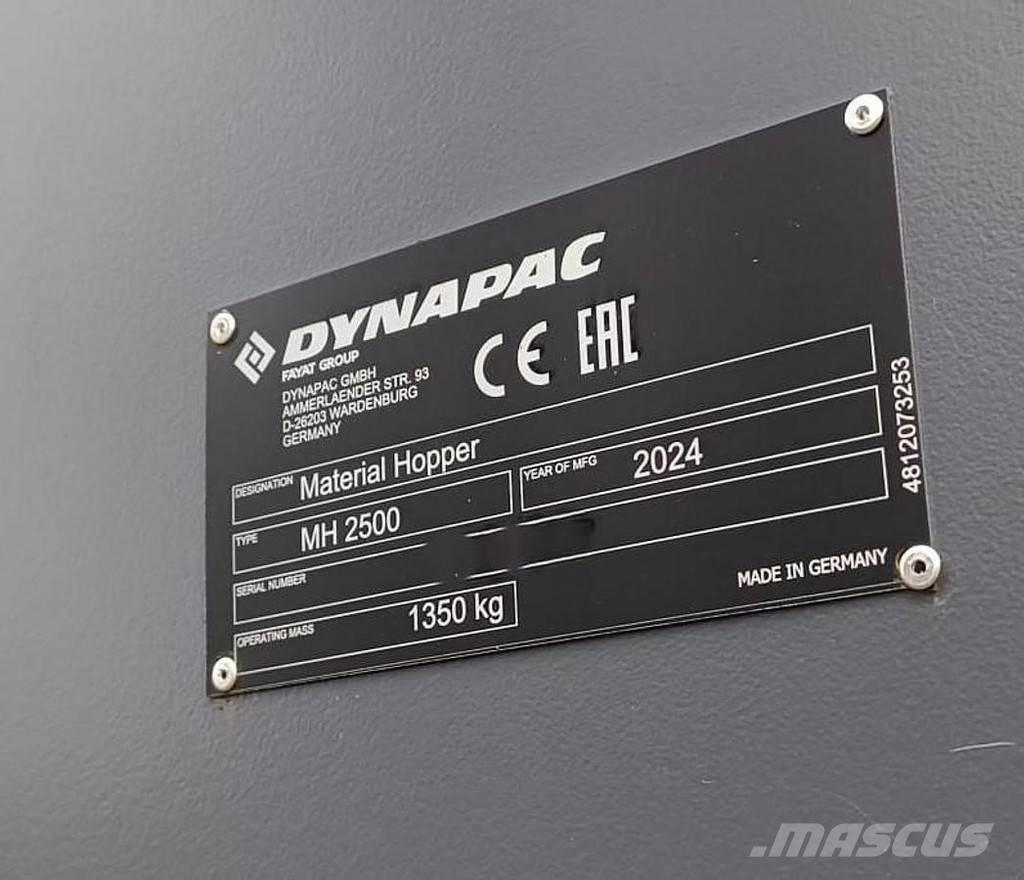 Dynapac MH2500 Fodringsinventar