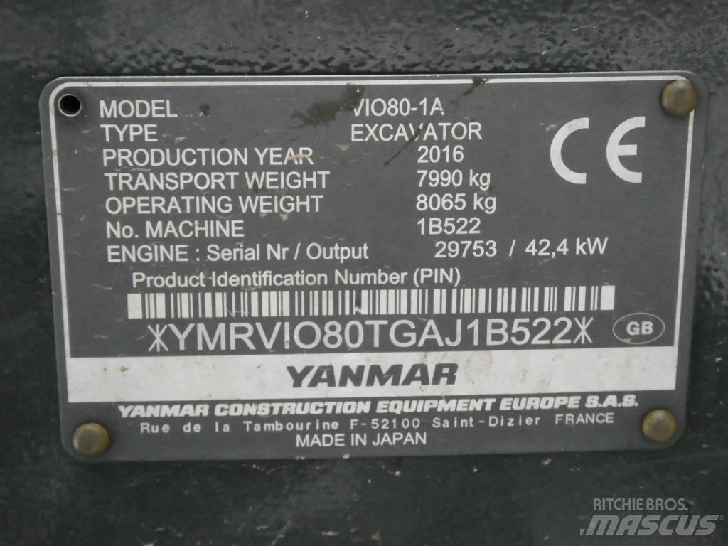 Yanmar Vio 80-1A Midi-gravemaskiner 7t - 12t