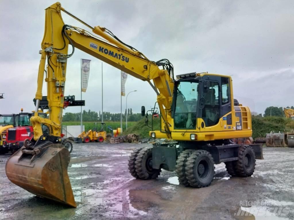 Komatsu PW148-8 Gravemaskiner på hjul