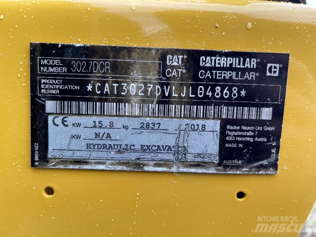 CAT 302.7D CR Minigravemaskiner