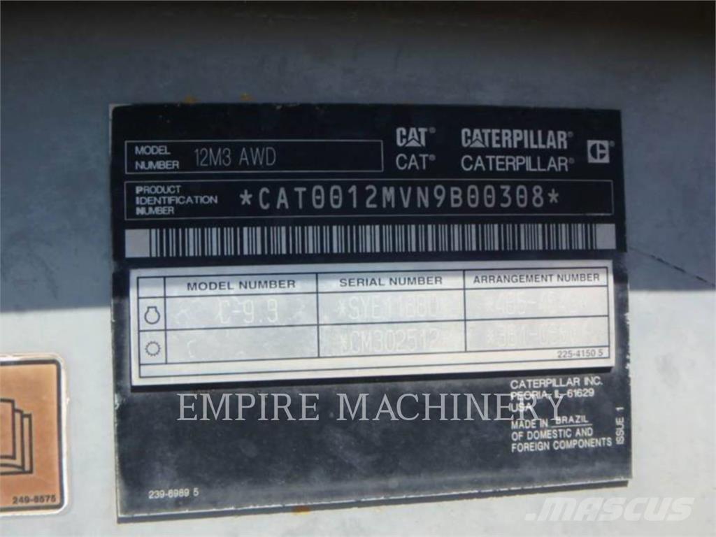 CAT 12M3 AWD Vejhøvle / Gradere