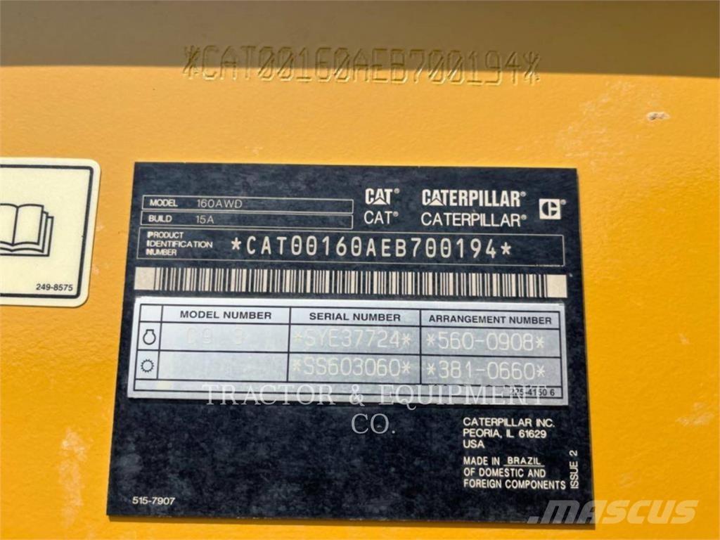 CAT 160 AWD Vejhøvle / Gradere