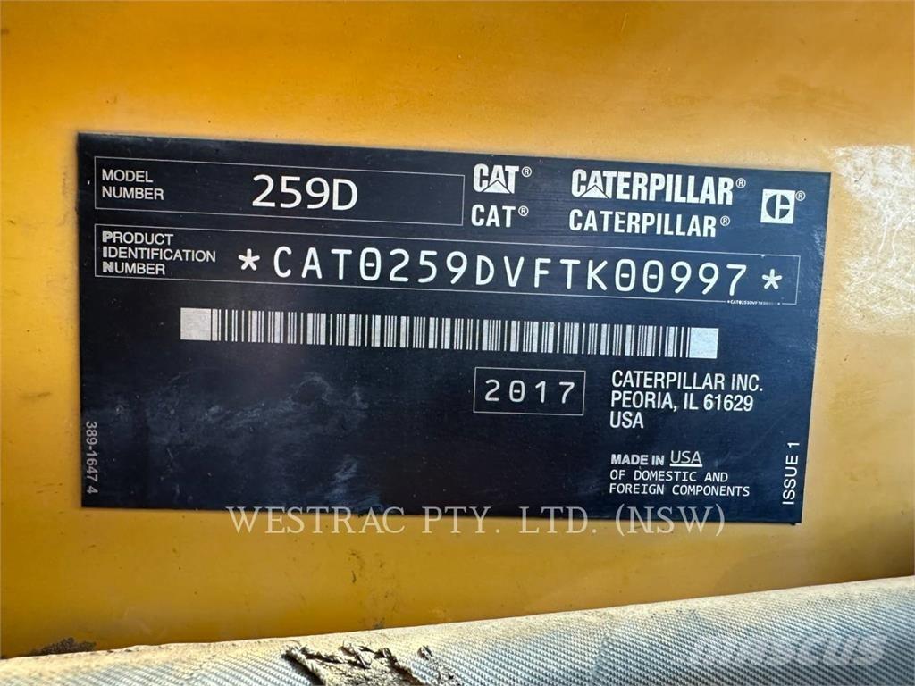 CAT 259D Larvebåndslæssere