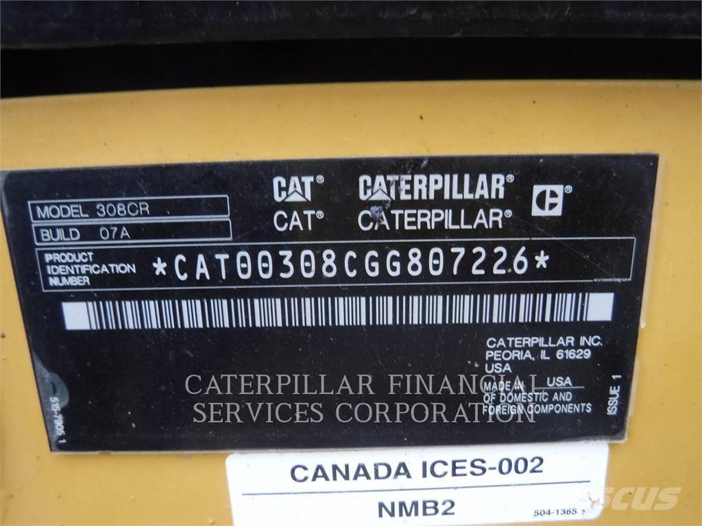 CAT 308-07CR Gravemaskiner på larvebånd