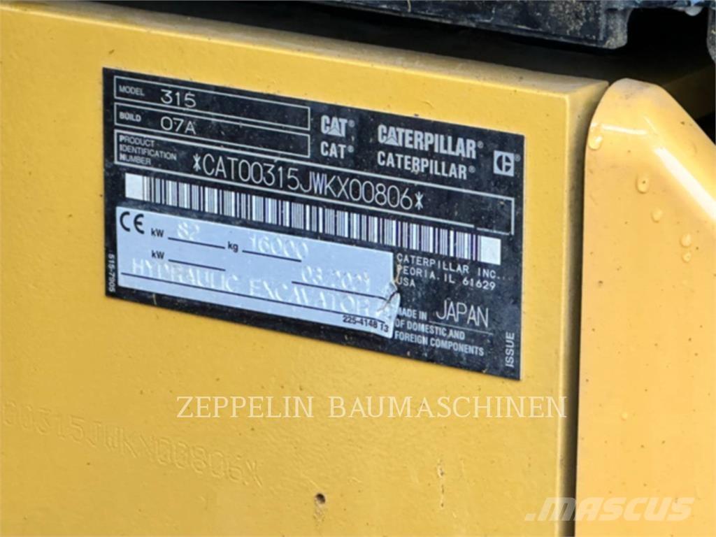 CAT 315-07A Gravemaskiner på larvebånd