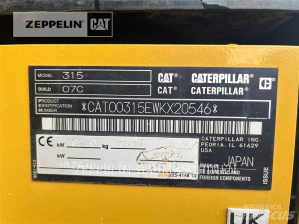 CAT 315-07B Gravemaskiner på larvebånd