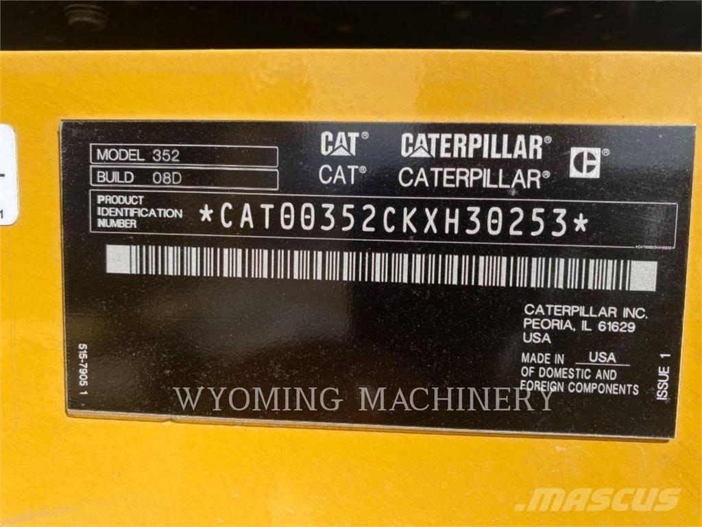 CAT 352 Gravemaskiner på larvebånd