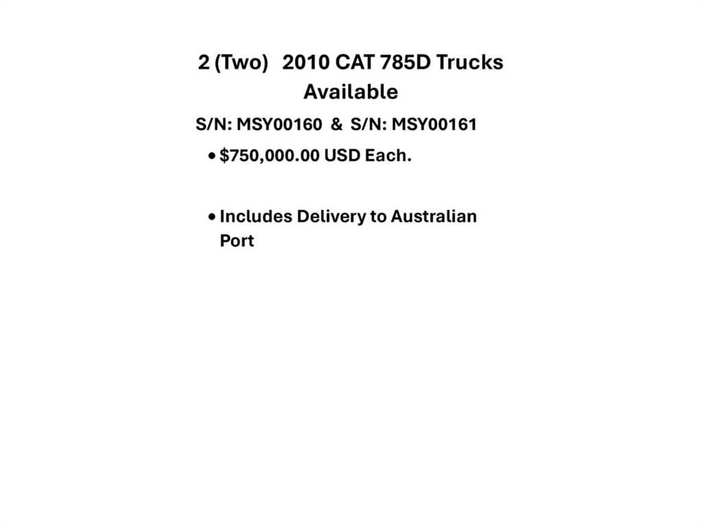CAT 785D Terrængående lastbiler