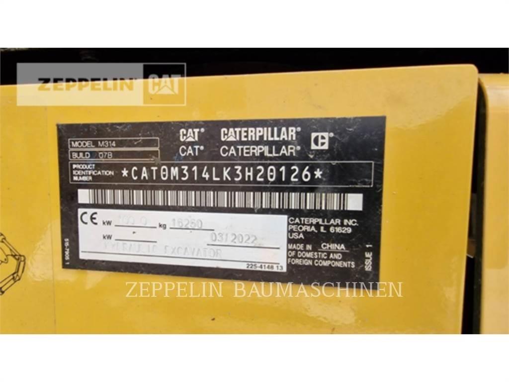 CAT M314-07A Gravemaskiner på hjul