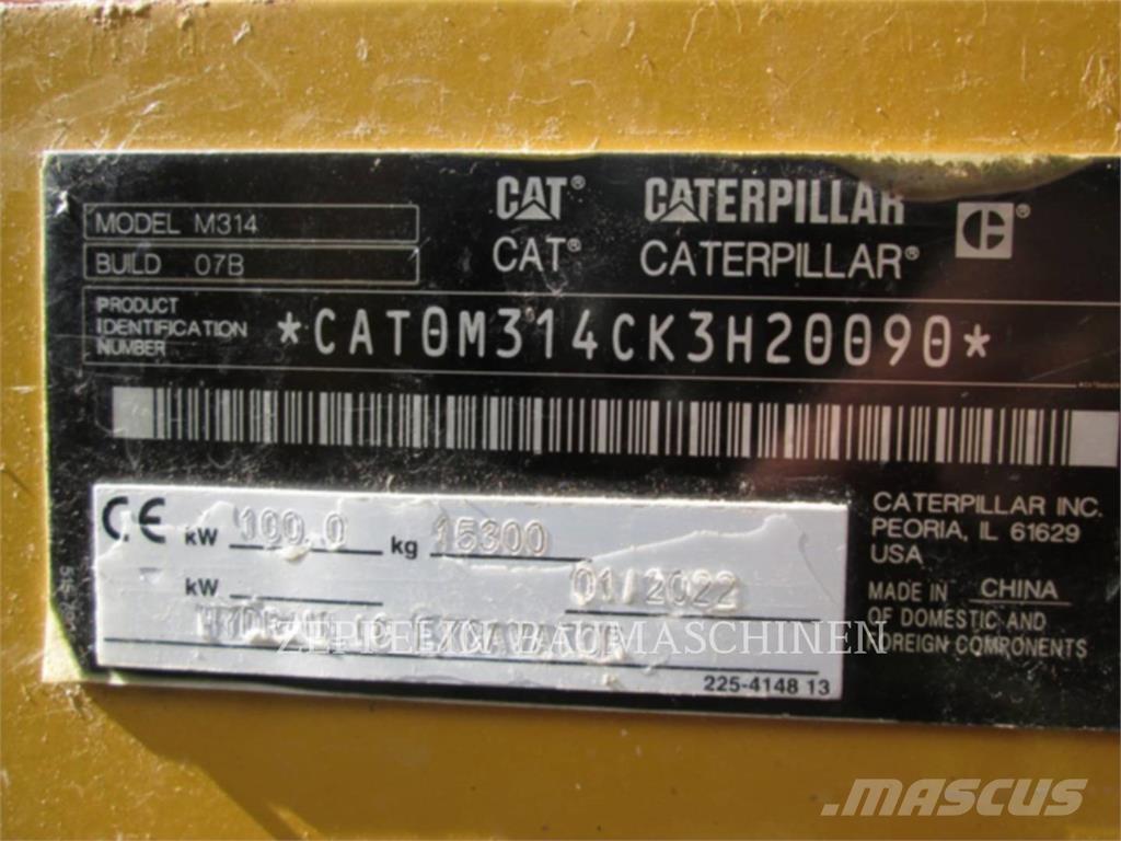 CAT M314-07A Gravemaskiner på hjul