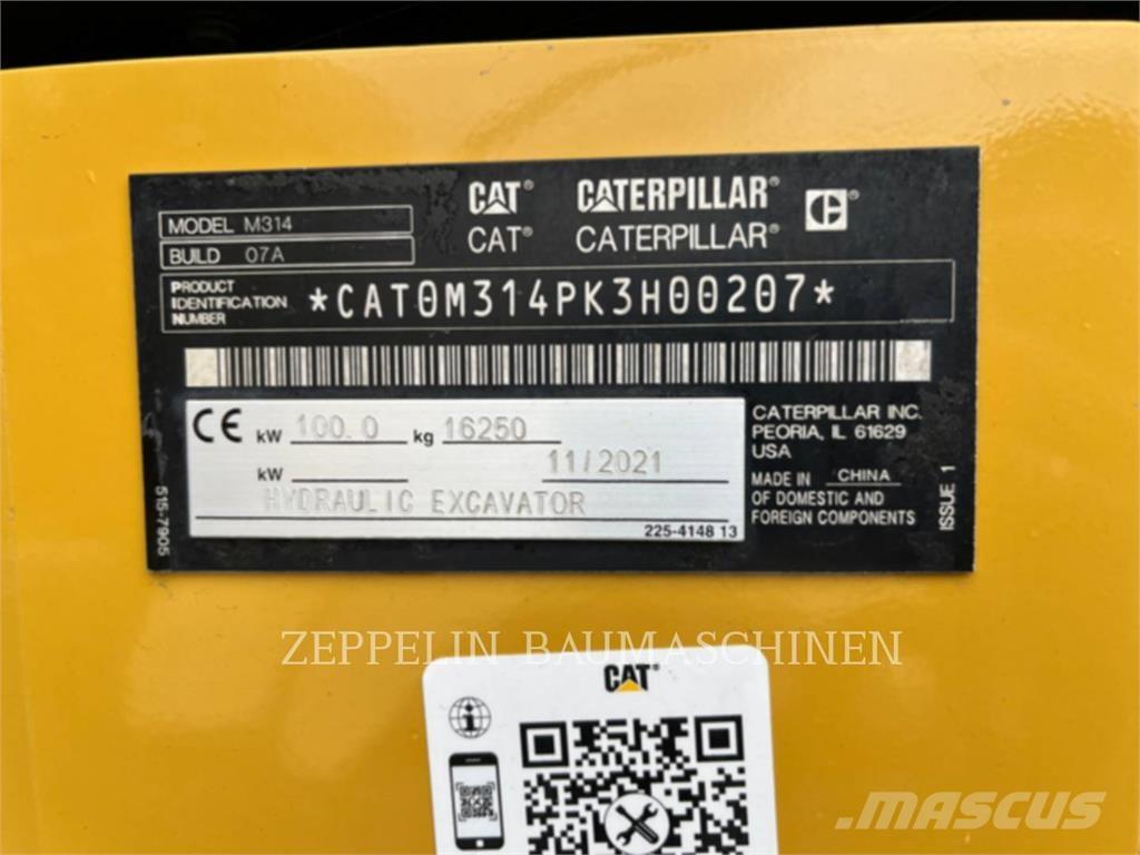 CAT M314-07A Gravemaskiner på hjul