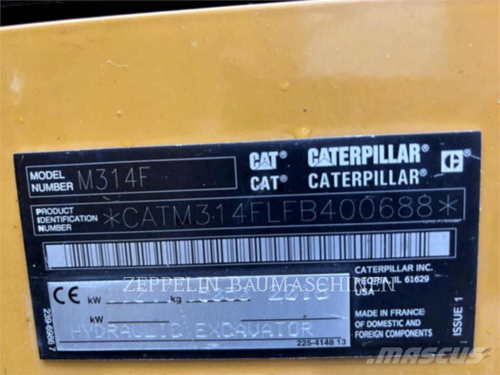CAT M314F Gravemaskiner på hjul