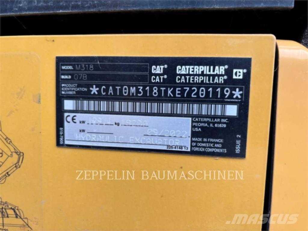 CAT M318-07A Gravemaskiner på hjul