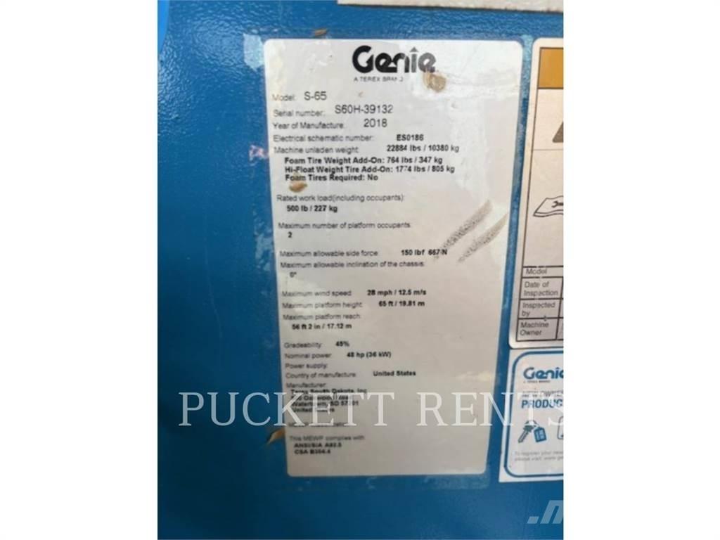 Genie S-65 Bomlifte med knækarm