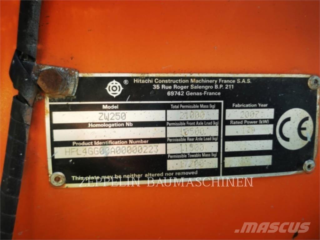 Hitachi ZW250 Læssemaskiner på hjul