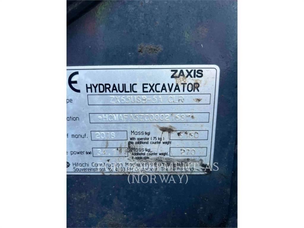 Hitachi ZX65 Gravemaskiner på larvebånd