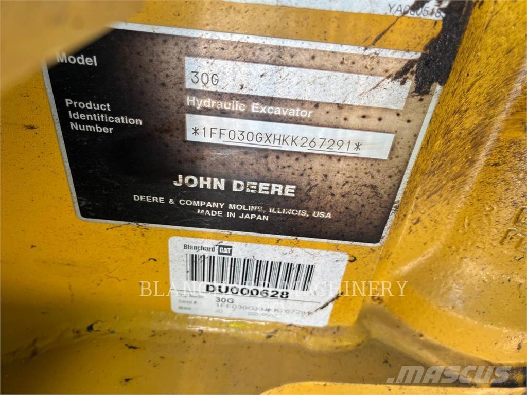 John Deere 30G Gravemaskiner på larvebånd