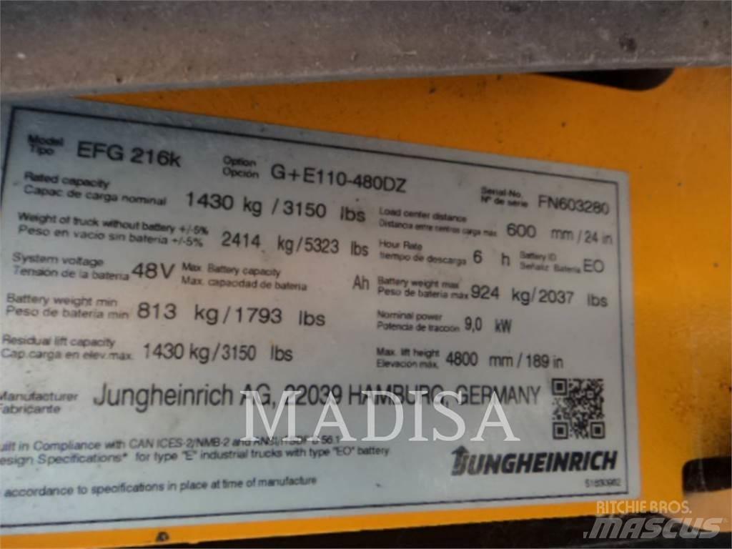 Jungheinrich EFG216K Gaffeltrucks - andre