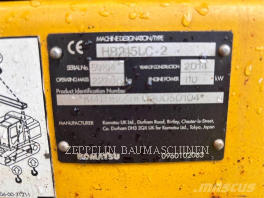 Komatsu HB215LC-2 Gravemaskiner på larvebånd