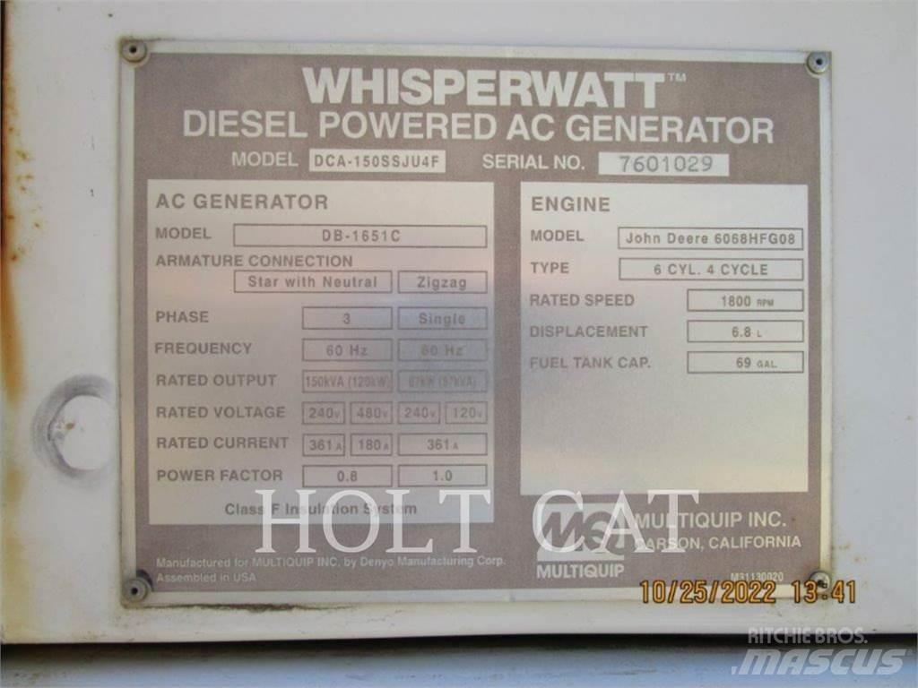 MultiQuip DCA150SSJU4F Andre generatorer