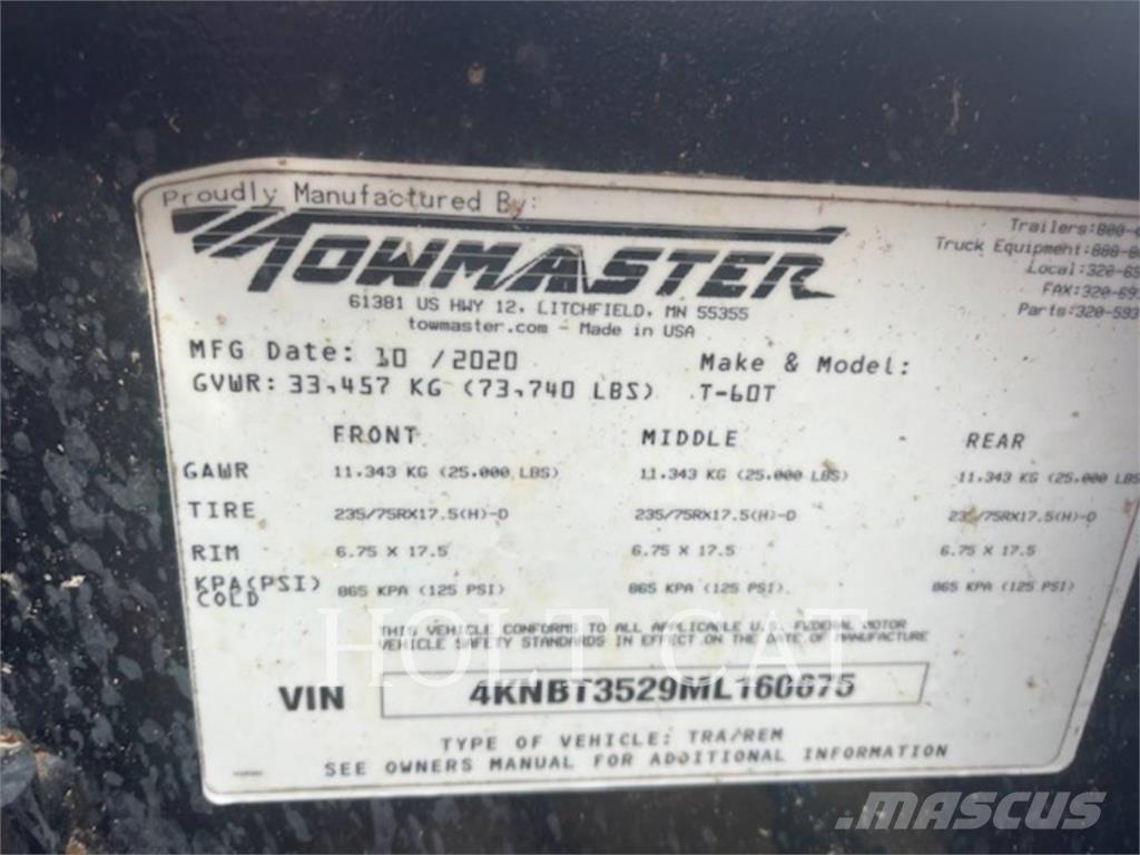 TOWMASTER T-60T Andre anhængere