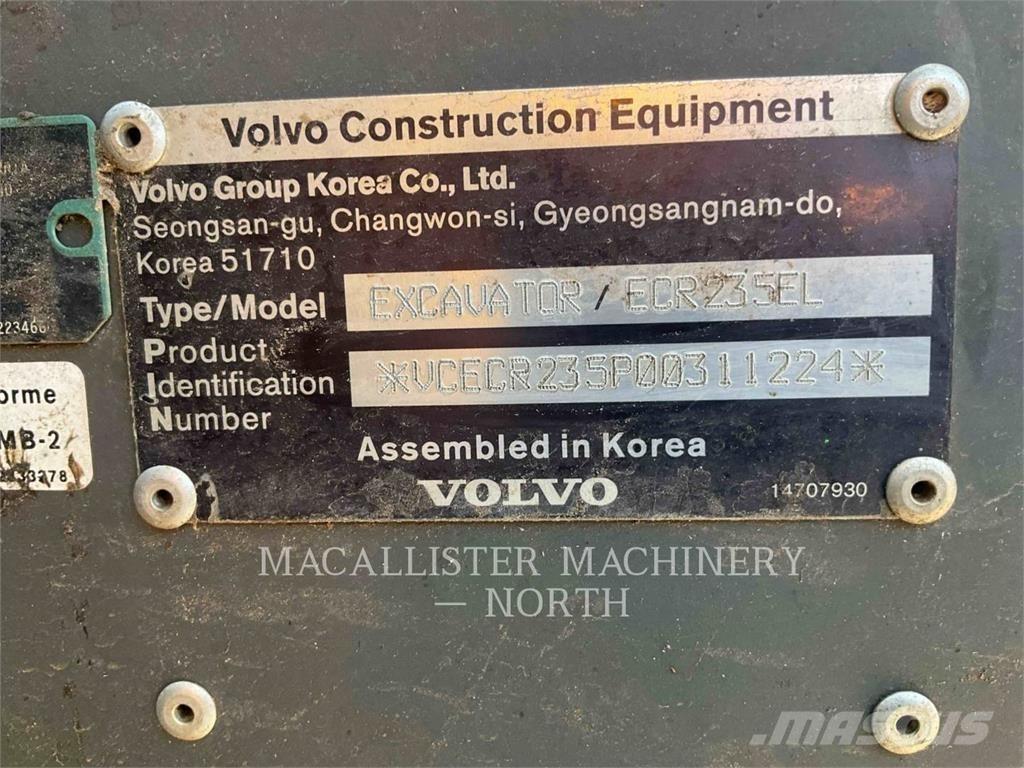 Volvo ECR235EL Gravemaskiner på larvebånd