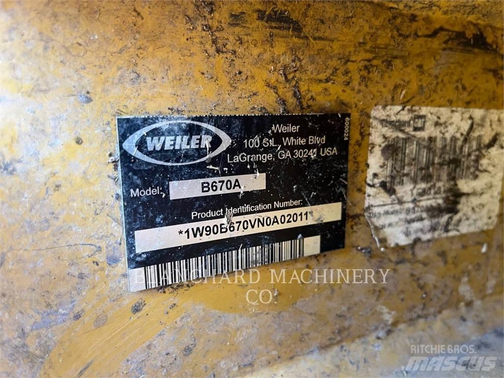 Weiler B670A Fældebunkelæggere