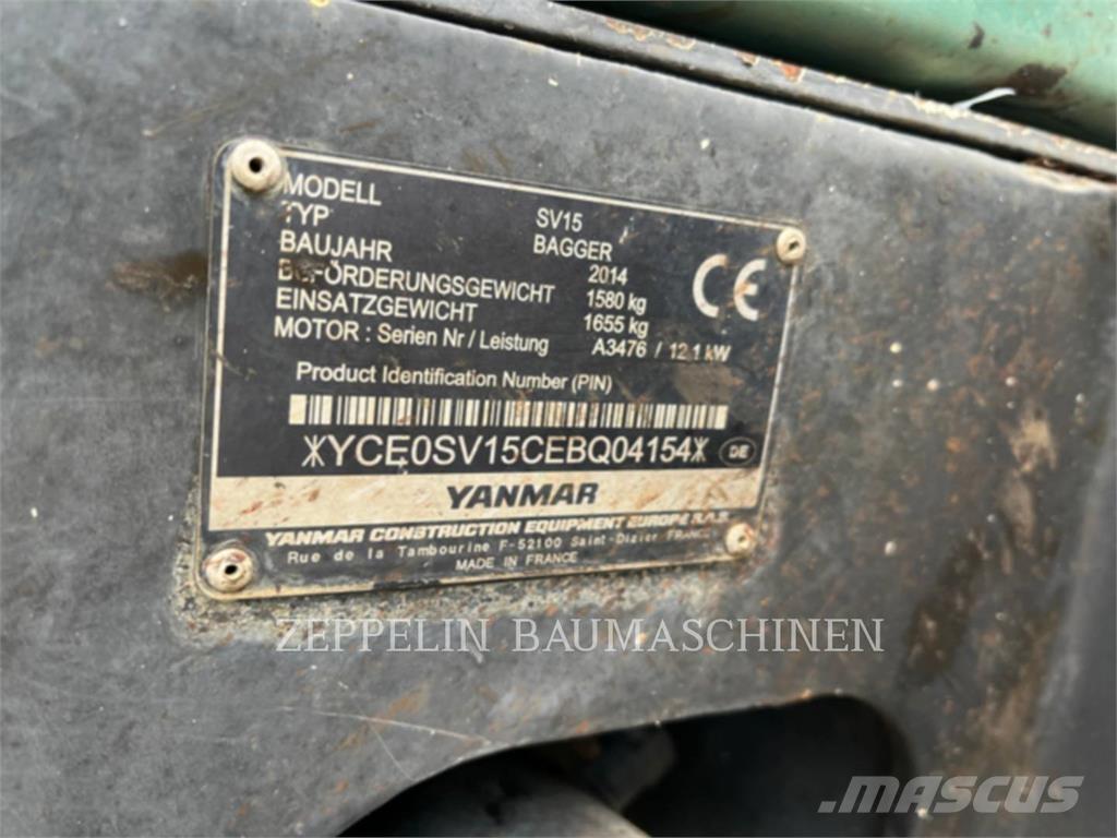 Yanmar SV15 Gravemaskiner på larvebånd