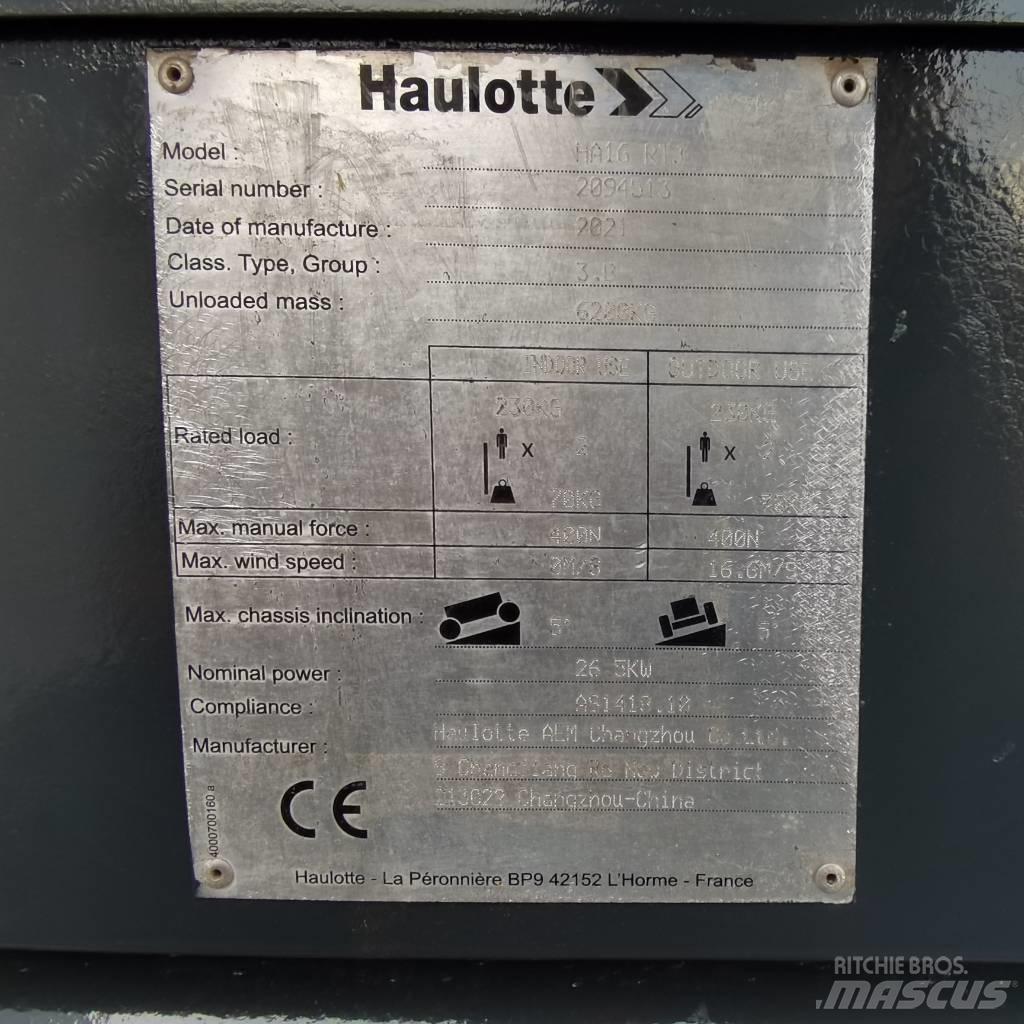 Haulotte HA16RTJ Bomlifte med knækarm