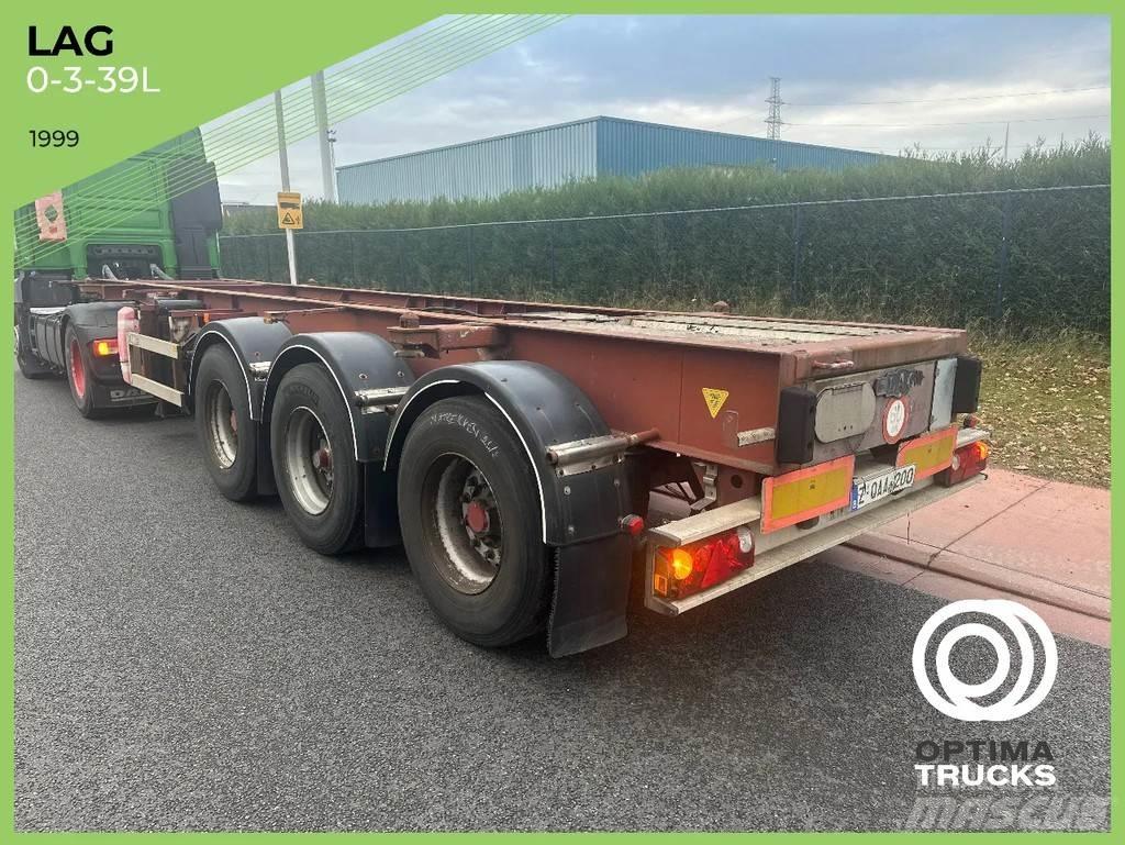LAG 0-3-39L Semi-trailer med containerramme