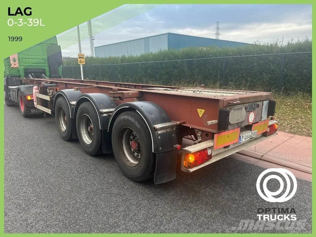 LAG 0-3-39L Semi-trailer med containerramme