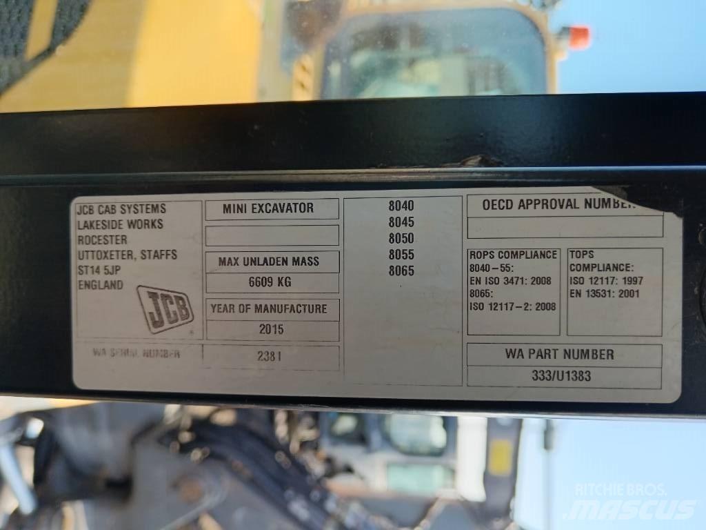 JCB 8055 RTS Minigravemaskiner