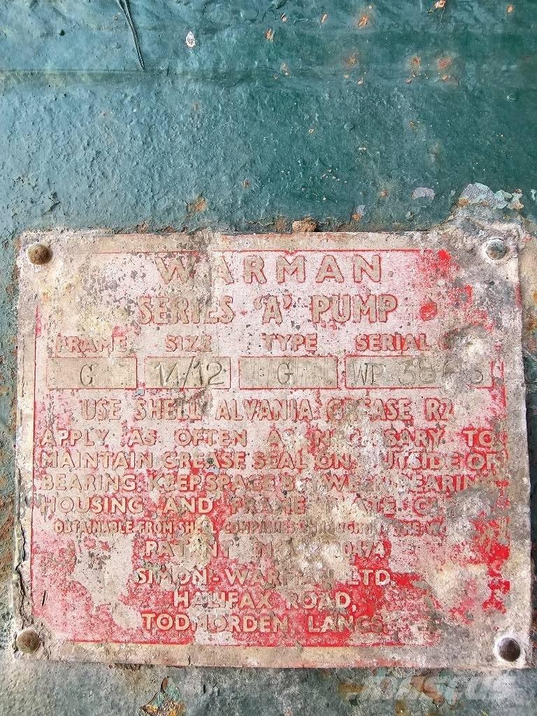 Warman pump 14/12'' Opmudringsfartøjer