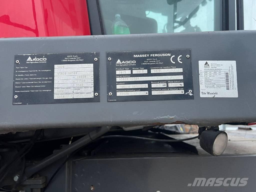 Massey Ferguson 9380 Mejetærskere