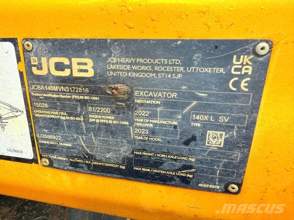 JCB 140 X Gravemaskiner på larvebånd
