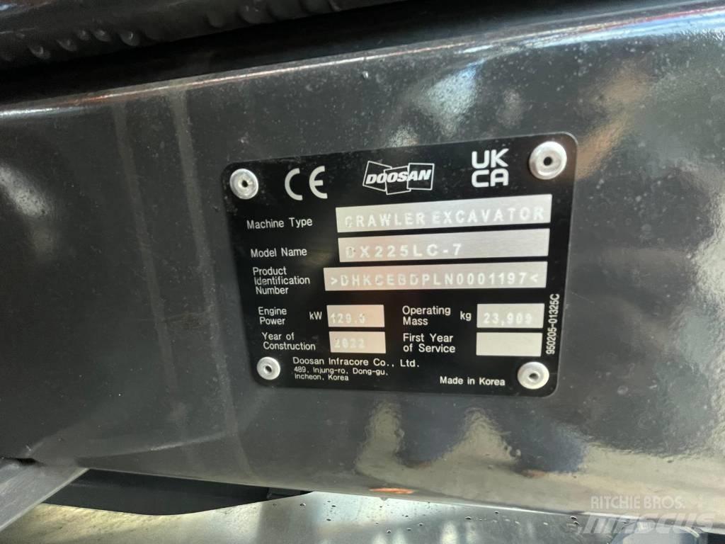 Doosan DX225LC-7 Gravemaskiner på larvebånd