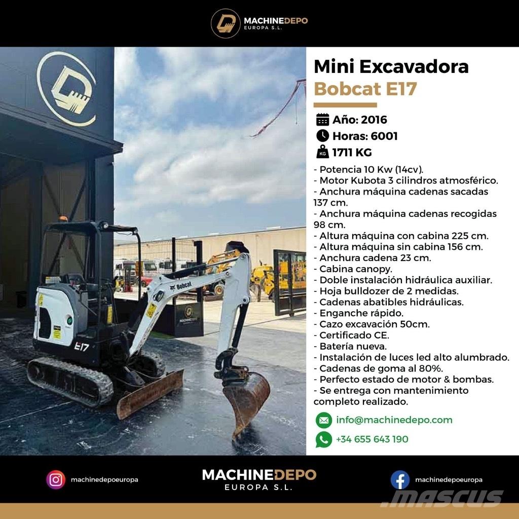 Bobcat E 17 Minigravemaskiner