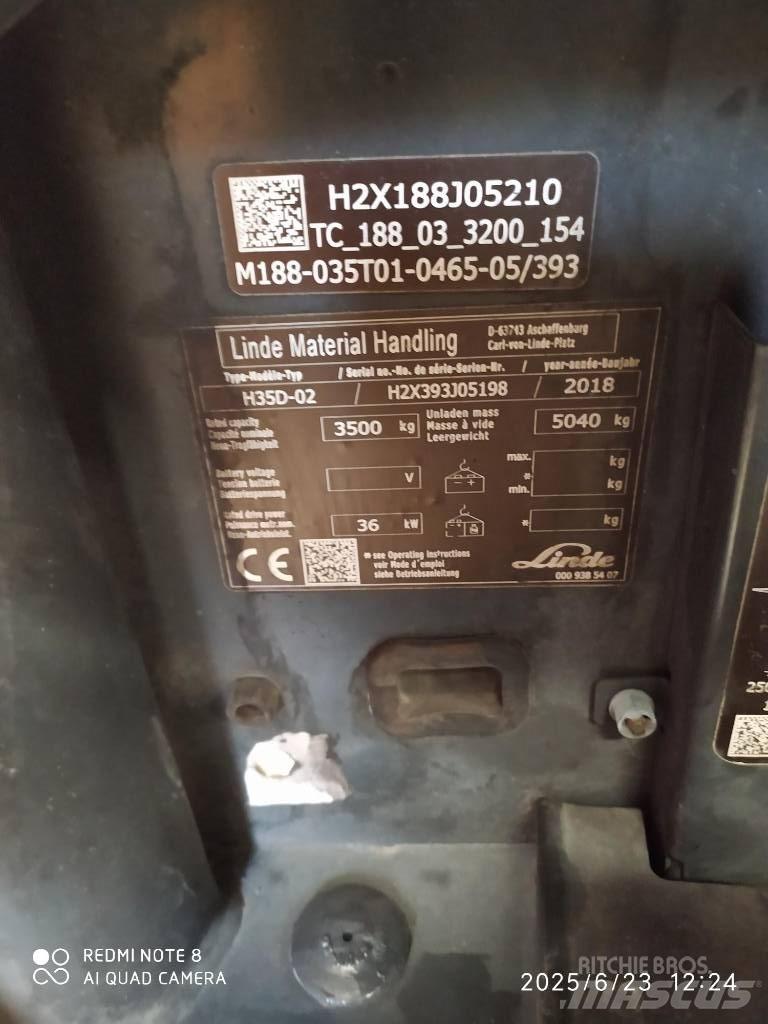 Linde H 35 D Diesel gaffeltrucks