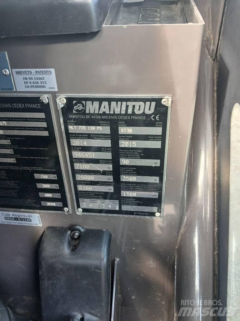 Manitou MLT 735-120 Teleskoplæssere til landbrug