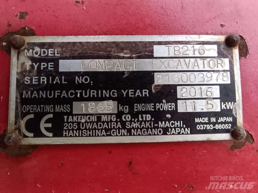 Takeuchi TB216 Entreprenør - Andet