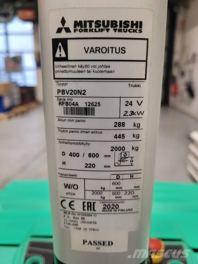Mitsubishi PBV 20 N2 El-palleløftere med platform